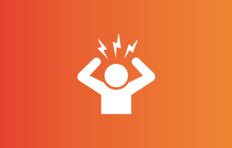 symbol of a person that looks stressed